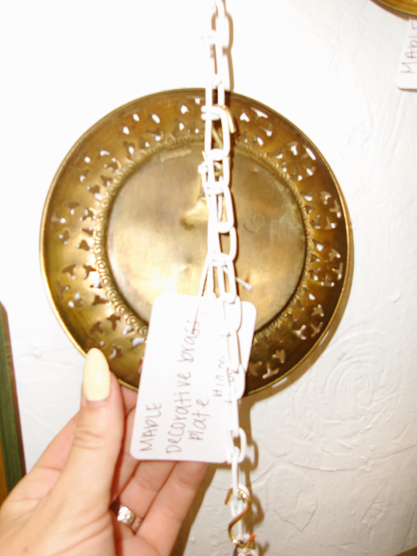 Small Brass Decorative Wall Plate