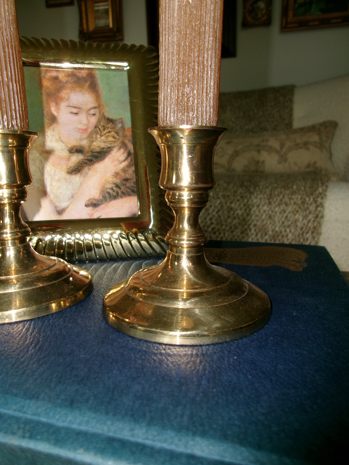 Set of Two Brass Candlestick Holders