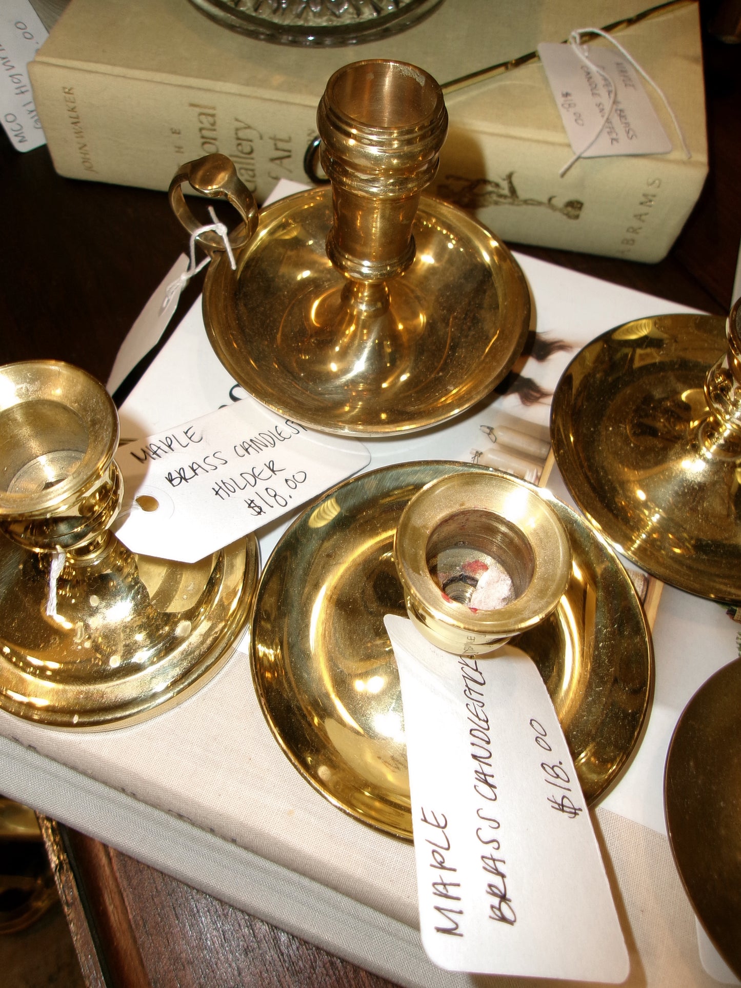 Brass candlestick holders (set of 6)