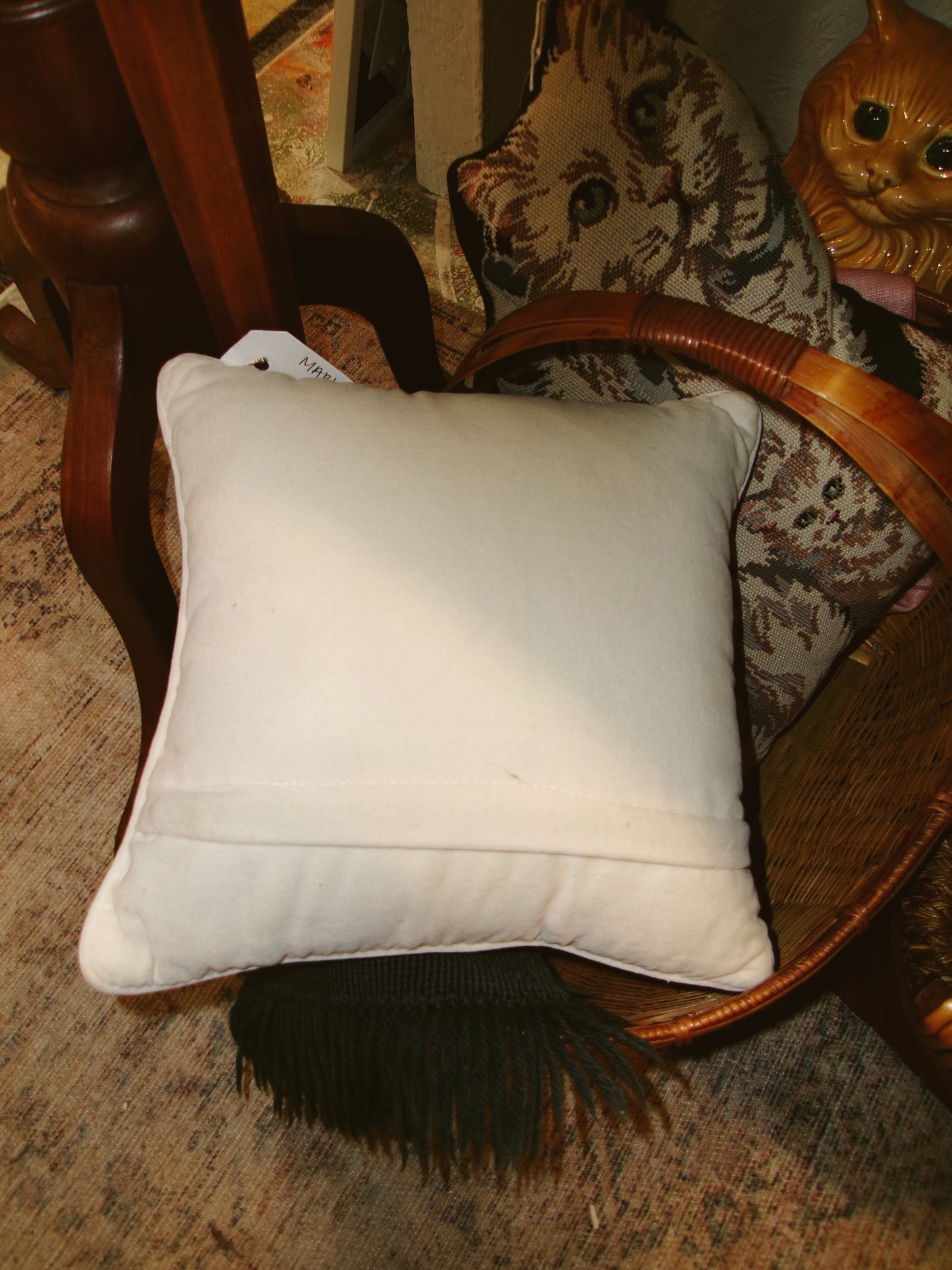 Floral Embroidery Pillow