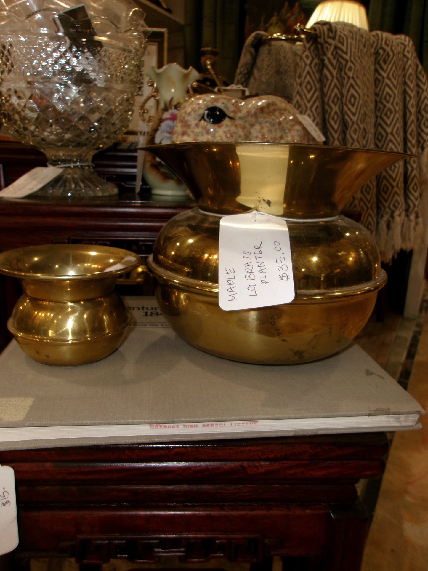 Large Brass Planter
