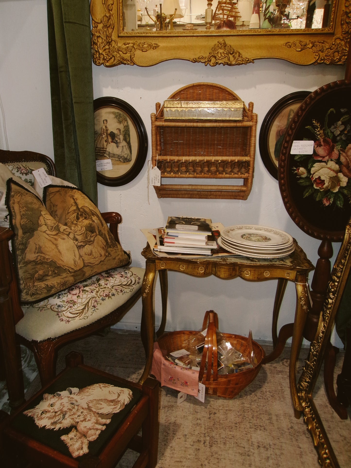 Rattan Hanging Wall Shelf