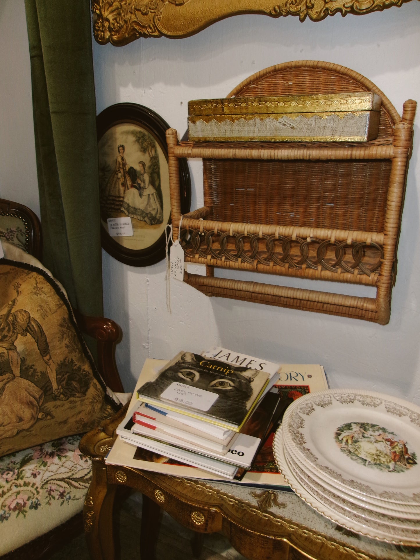 Rattan Hanging Wall Shelf