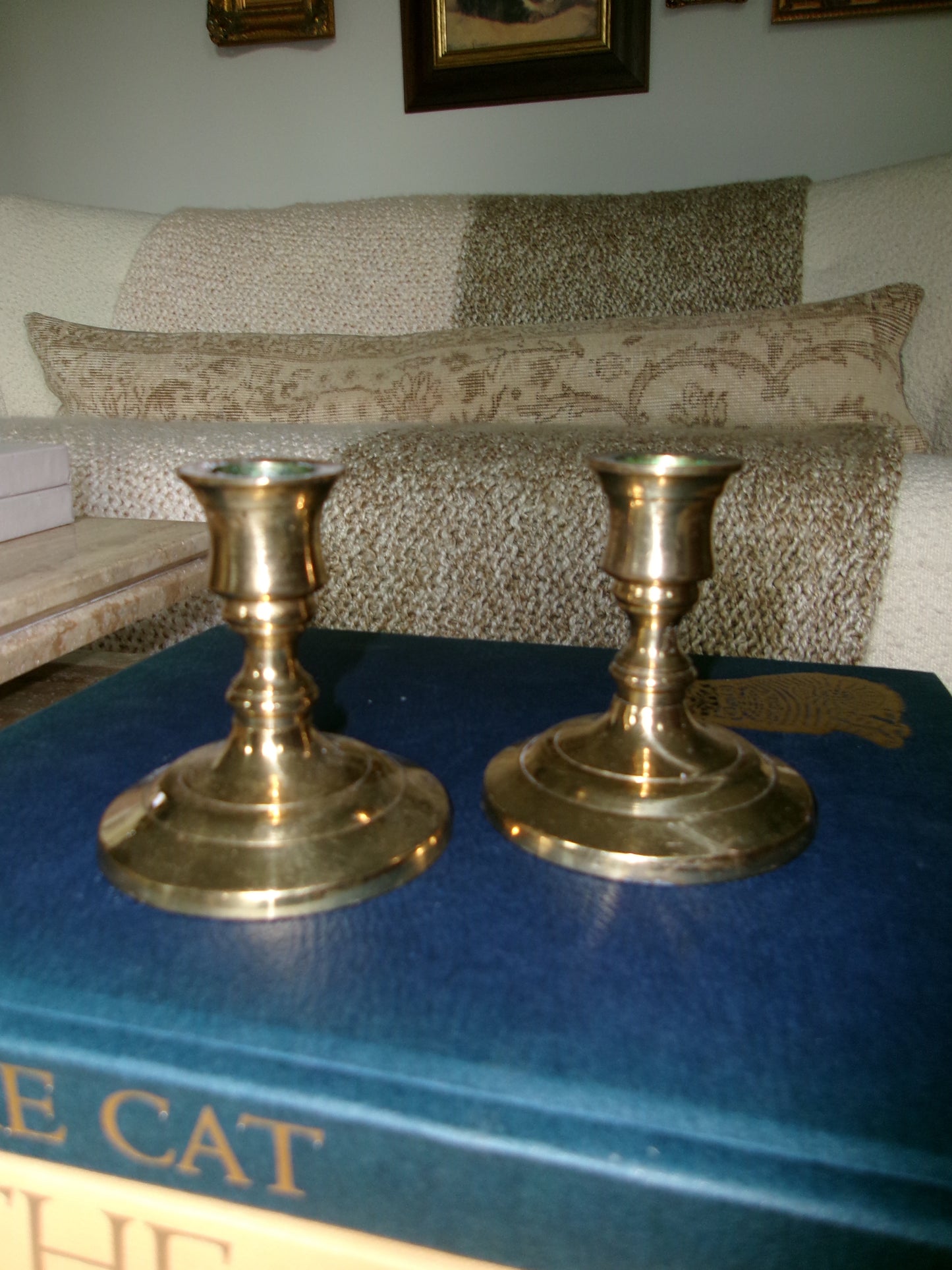 Set of Two Brass Candlestick Holders