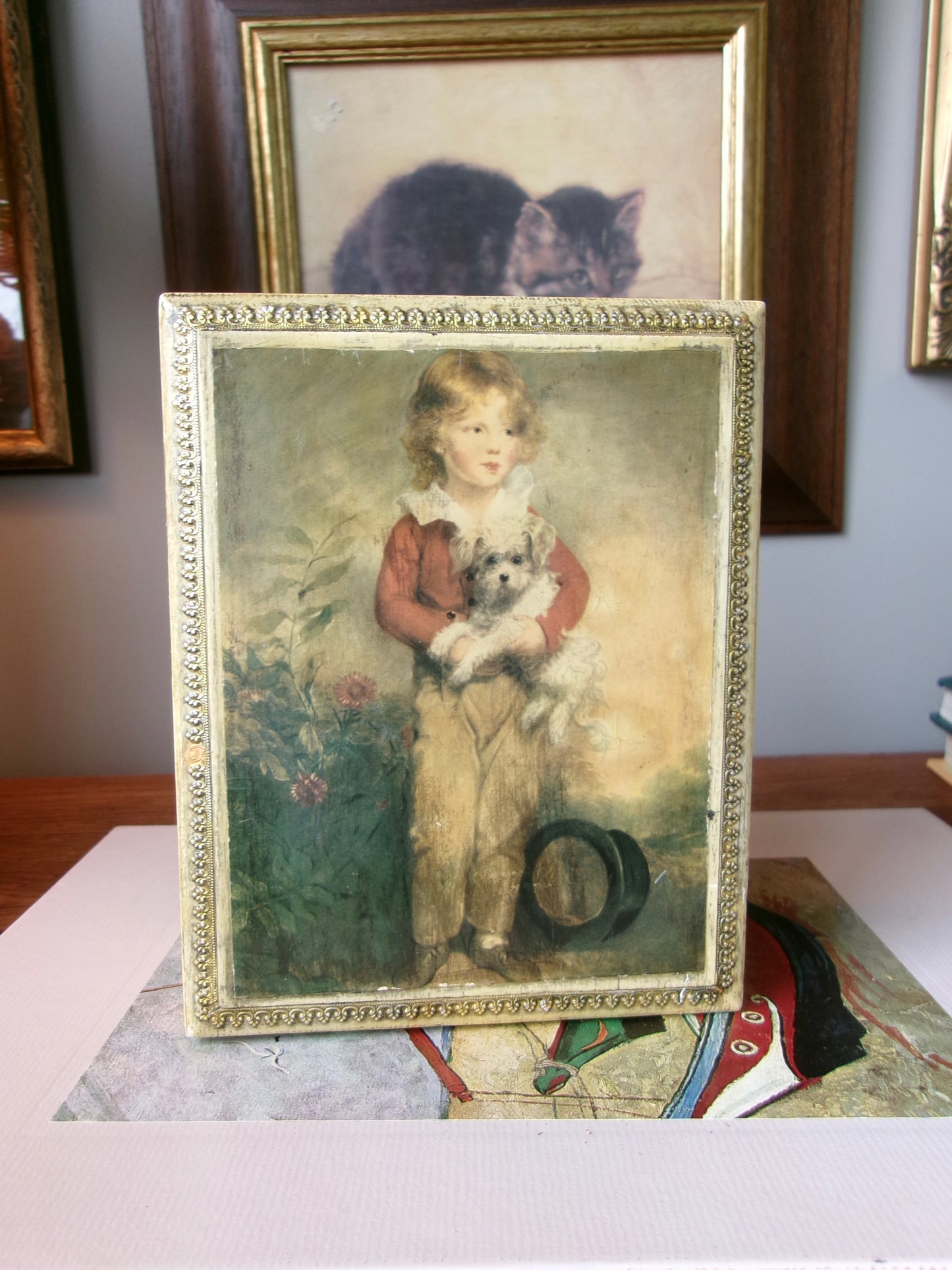 Boy With Dog Florentine Box