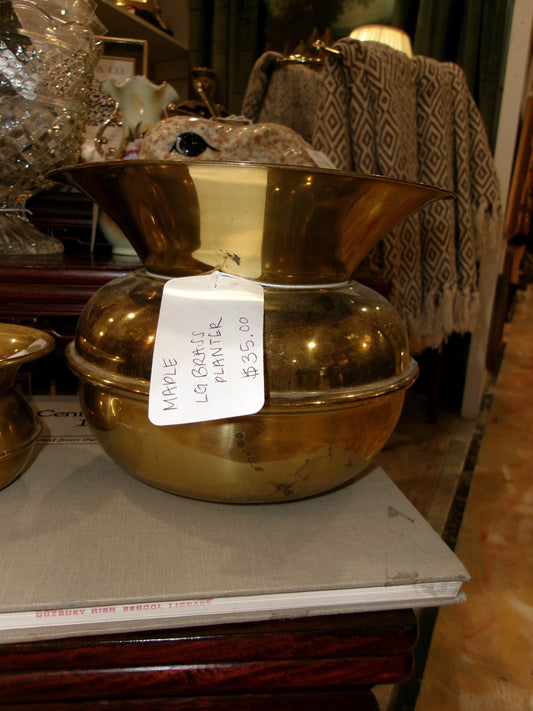 Large Brass Planter