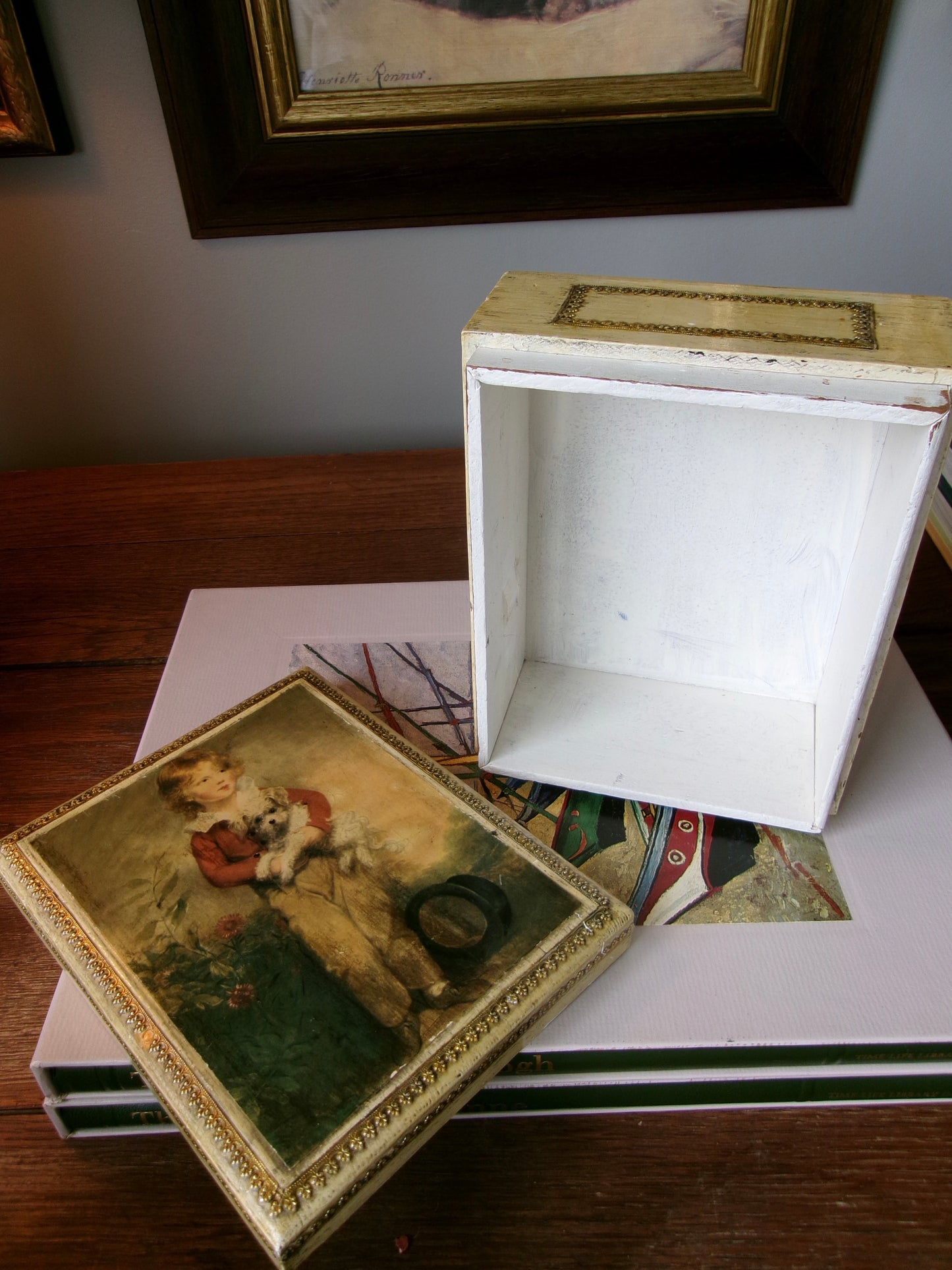 Boy With Dog Florentine Box