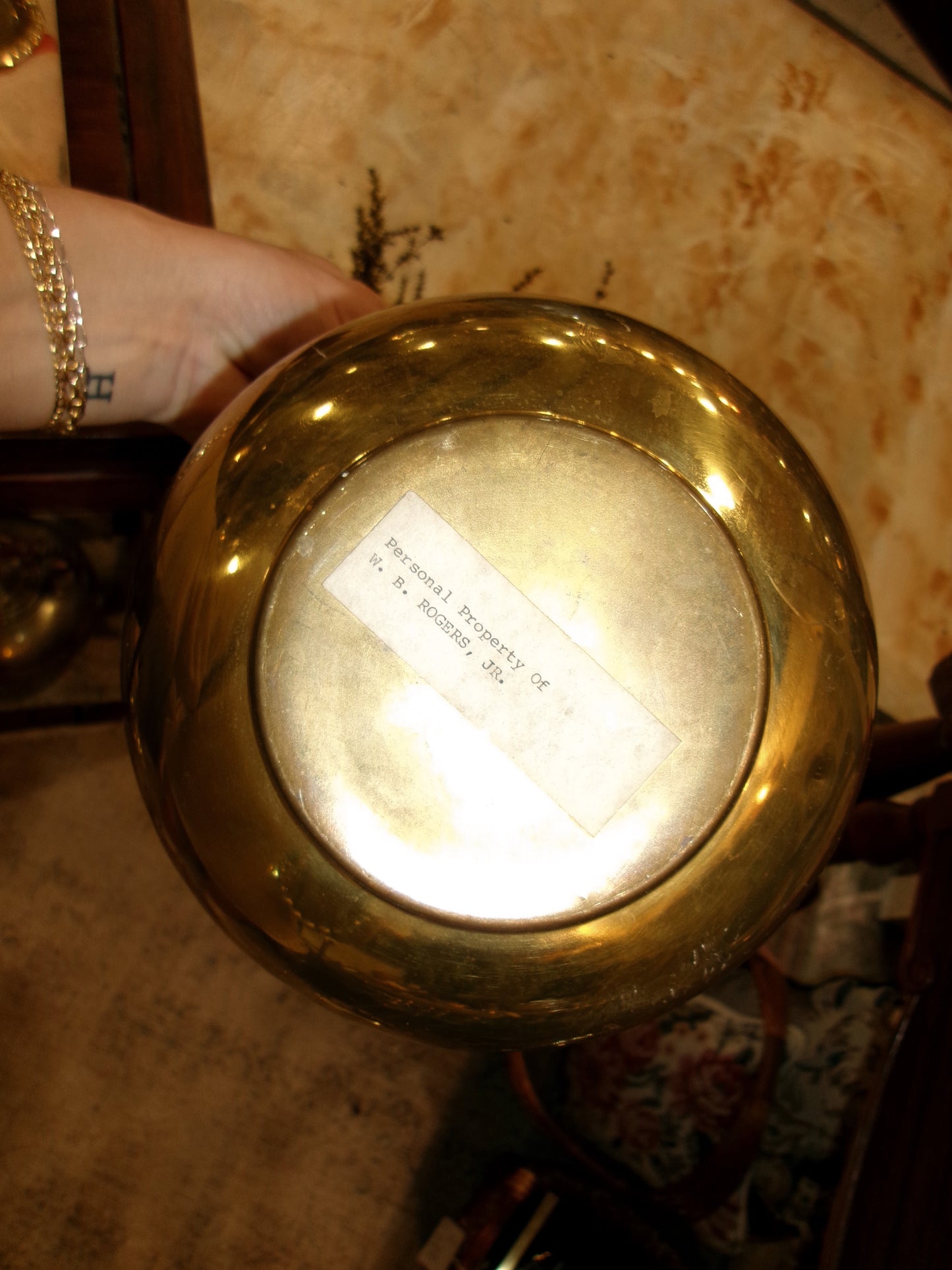 Large Brass Planter