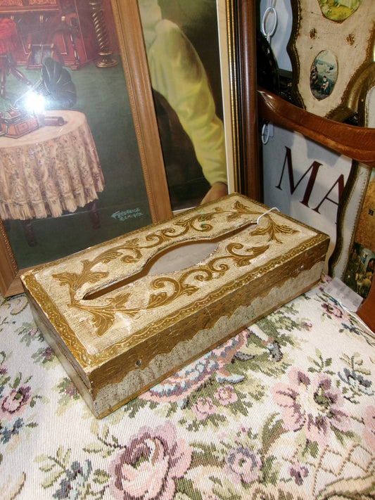 Large Florentine Tissue Box Holder