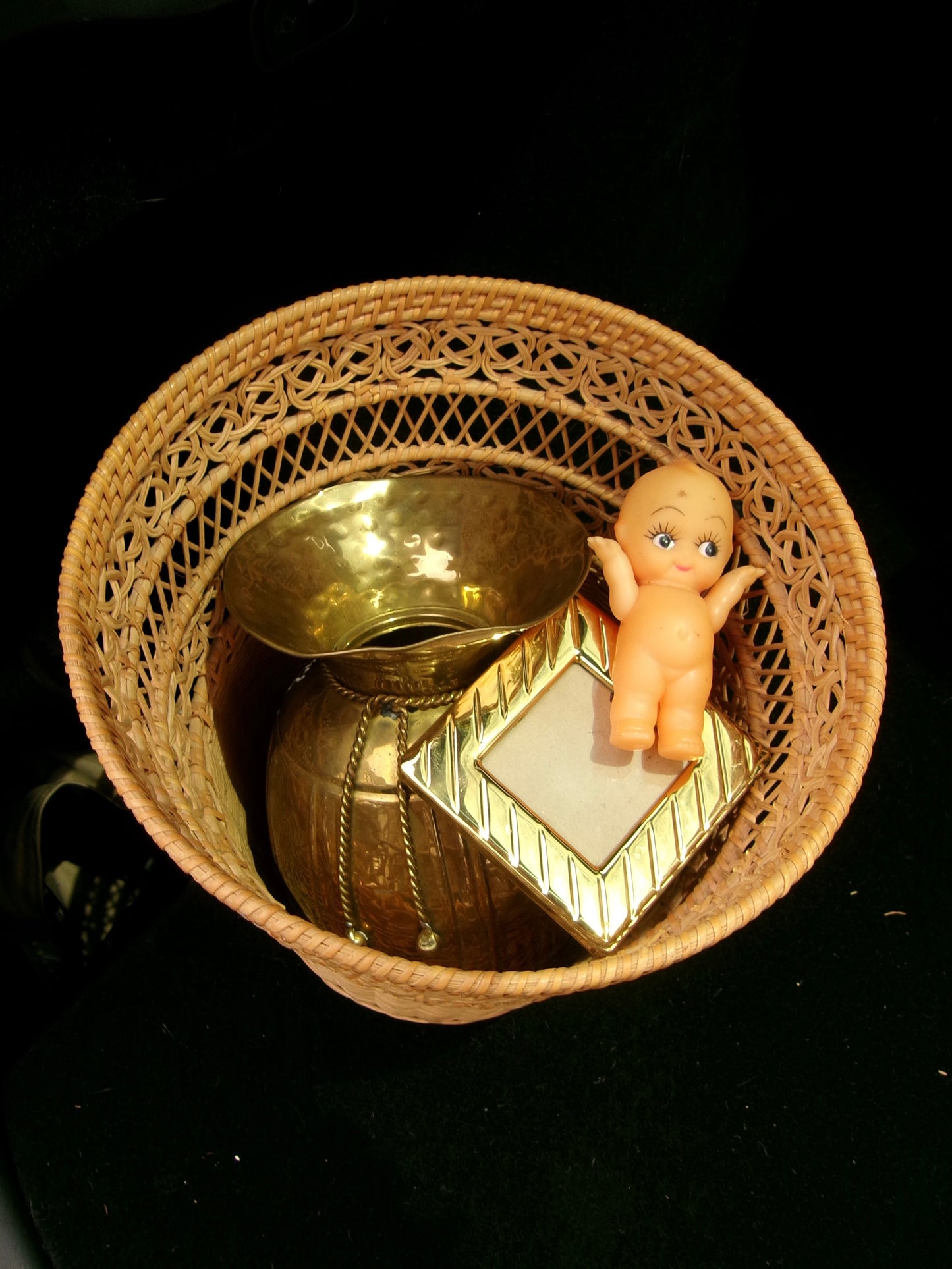 Wicker Trash Can