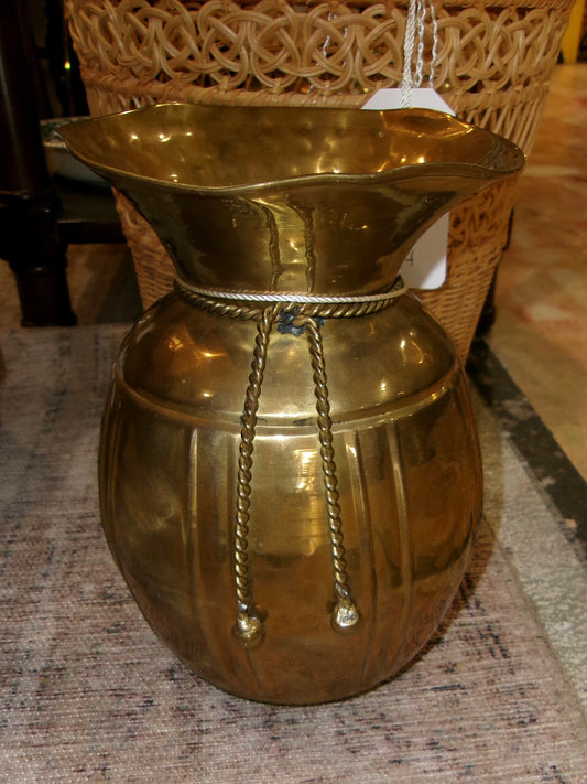 Brass Planter with Rope Detail