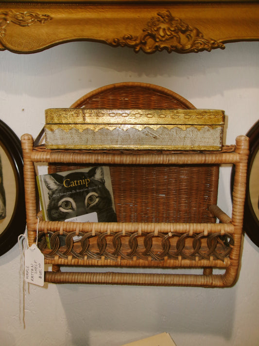 Rattan Hanging Wall Shelf